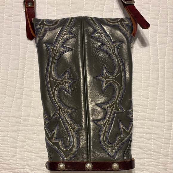 Recycled Hondo Cowboy Boot - made into a Crossbody Bag - Picture 6 of 15